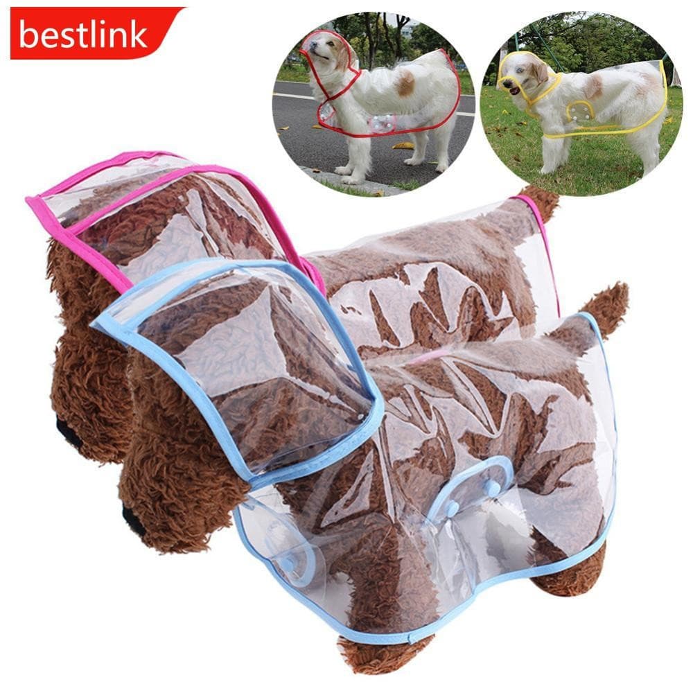 BESTLINK Capa De Chuva Para Cachorro , Transparente À Prova D'água Animais De Estimação , Pequeno E Médio , Duas Pernas