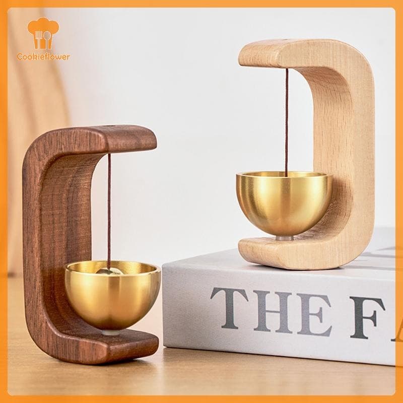 CKFR Campainha Autoadesiva Estilo Japonês/Sinos De Vento De Madeira Dopamina/Sino De Colisão De Latão Magnético Decoraçã