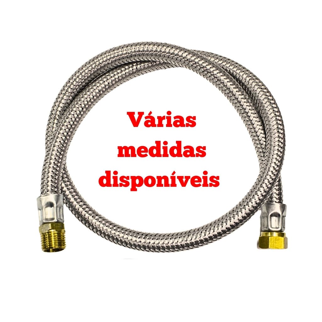 ENVIO IMEDIATO - Mangueira para Gás Encanado Flexível Malha de Aço