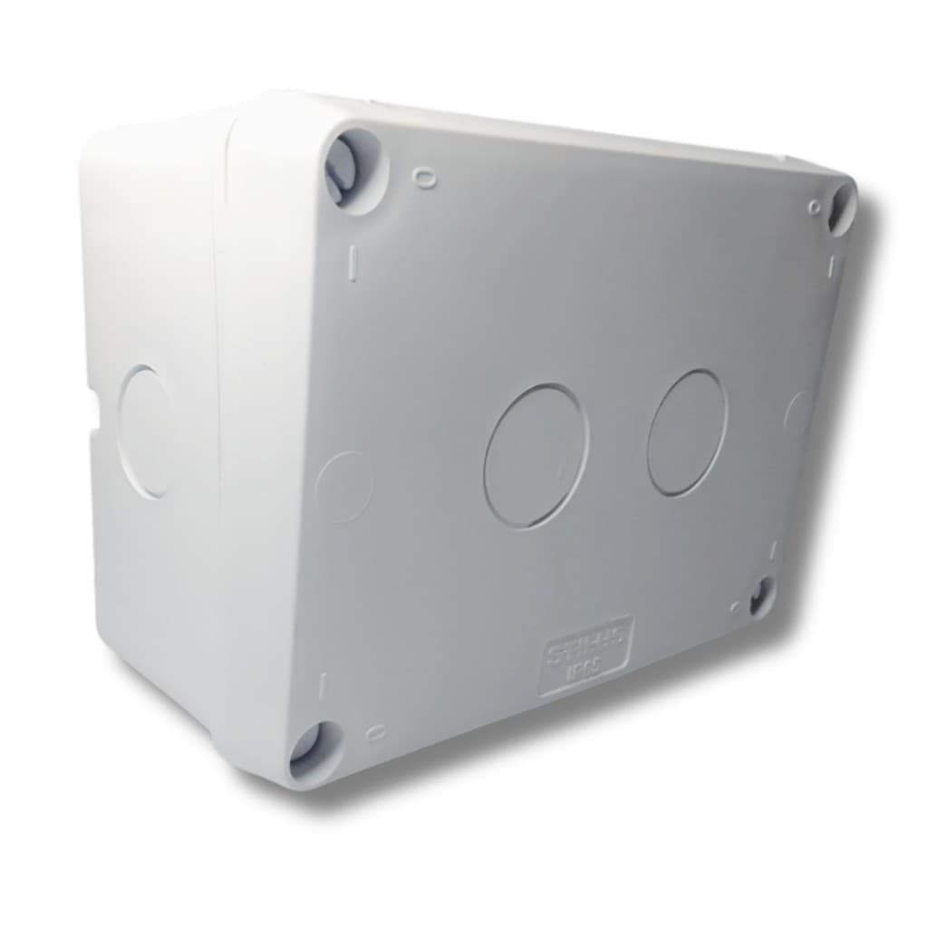 Caixa Protetora Retangular Stilus Premium PPP CFTV Proteção Para Fios, Conectores e Fontes