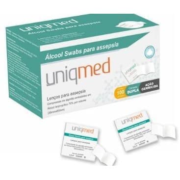 LENCO ALCOOL SWAB 70% ANTI-SEPTICO SACHE ESTERIL C/100 UNIQMED