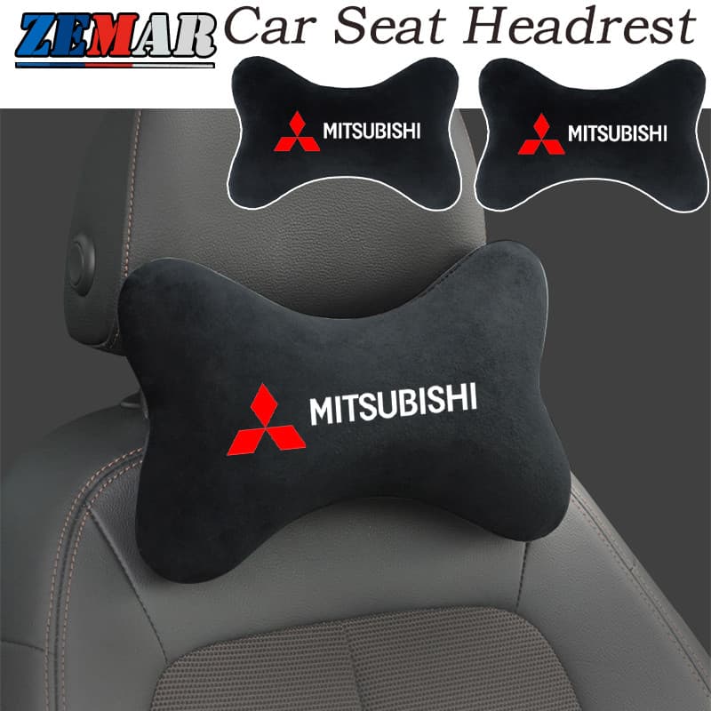 1/2 Pcs Mitsubishi Assento De Carro Encosto De Cabeça Travesseiro De Pescoço Segurança Almofada De Universal Para Lancer