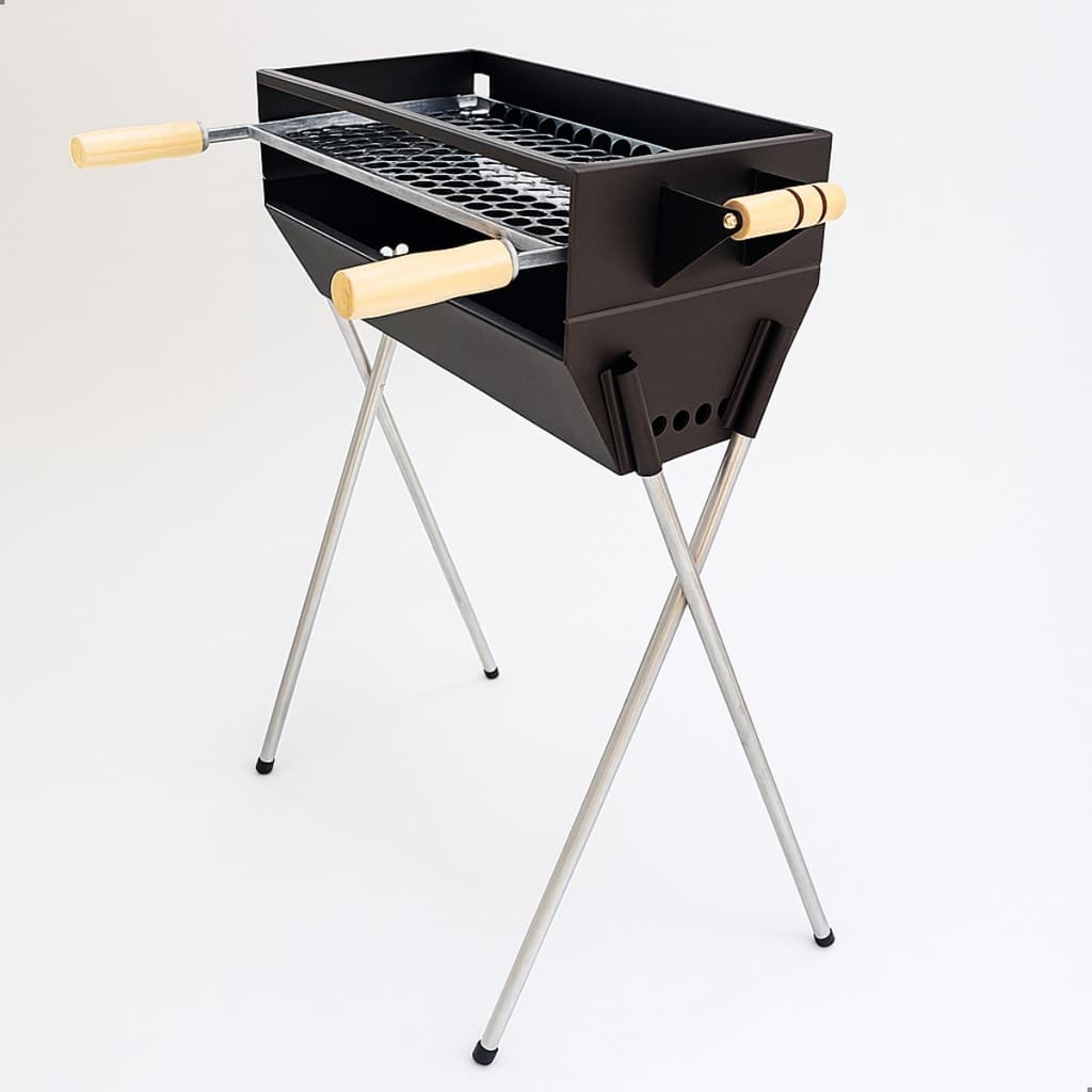 QUEIMA DE ESTOQUE! Churrasqueira a Carvão 87cm Com Grelha Inclusa em Aço Reforçado Espetinho Grande