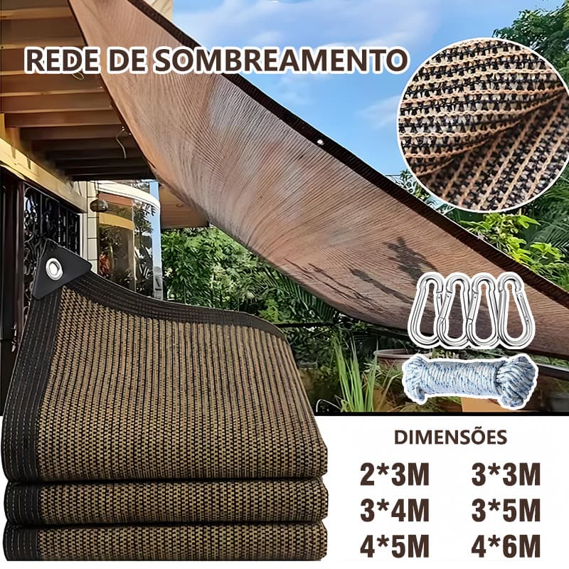 Cobertura Sombrite castanho /Amarelo castanho Tela Sombreamento 98% para Garagem  Instalação Rápida Vários tamanhos