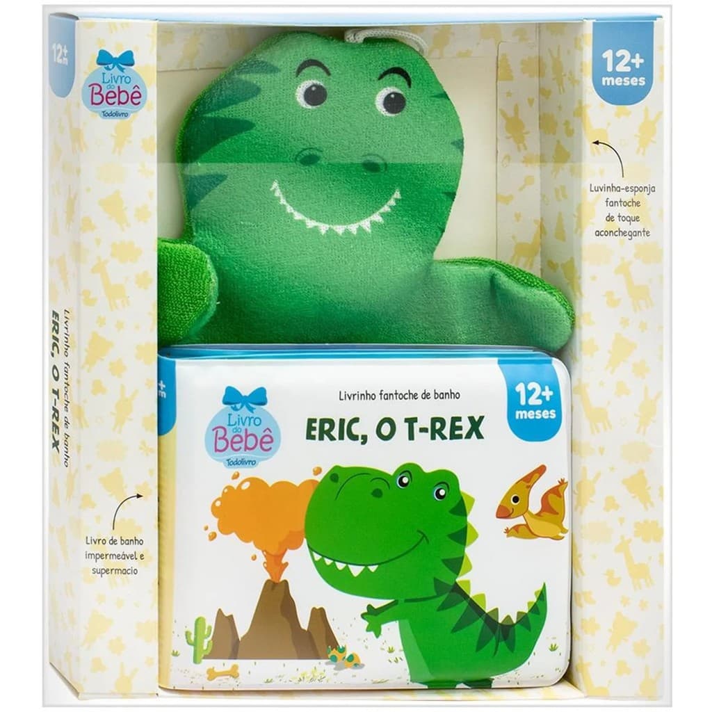 Livrinho Fantoche de Banho - Eric, o T-Rex - Editora Todolivro