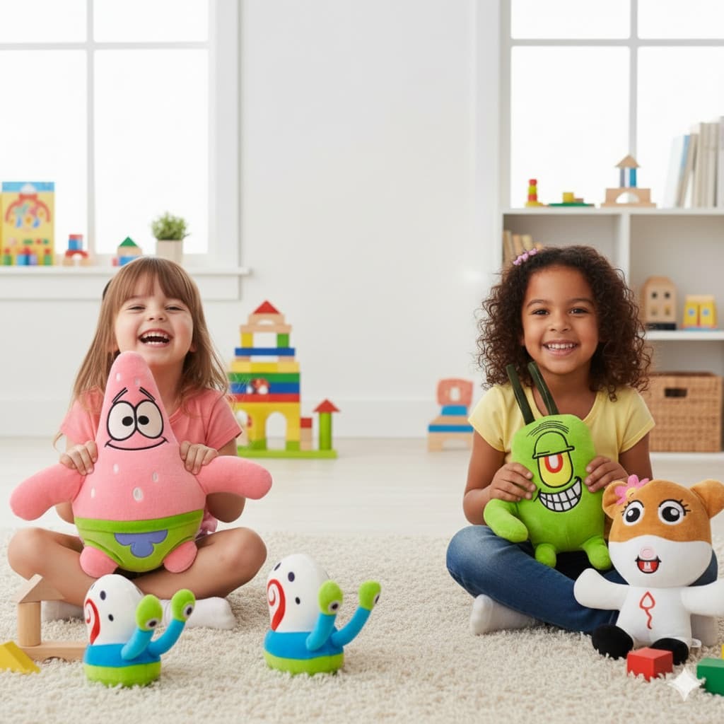 Pelúcia Patrick / Sandy Bochecha/ Gary/ Plankton 26cm - Bob Esponja pronta entrega presente