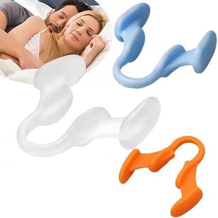 Corretor Nasal Anti-Ronco Noturno - Alivia a Apneia do Sono - Silicone Confortável