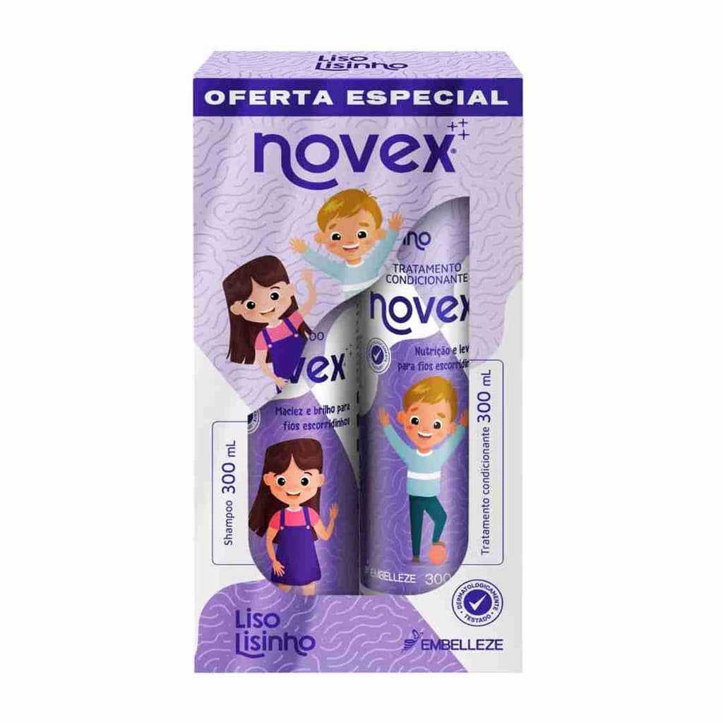 Embelleze Kit Novex Shampoo + Condicionador 300ml Liso Lisinho