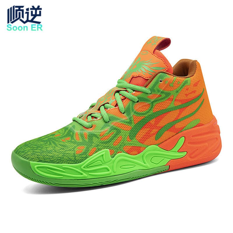 Homens mulheres tênis de basquete absorção de choque antiderrapante estudante sapatos esportivos tênis de vôlei