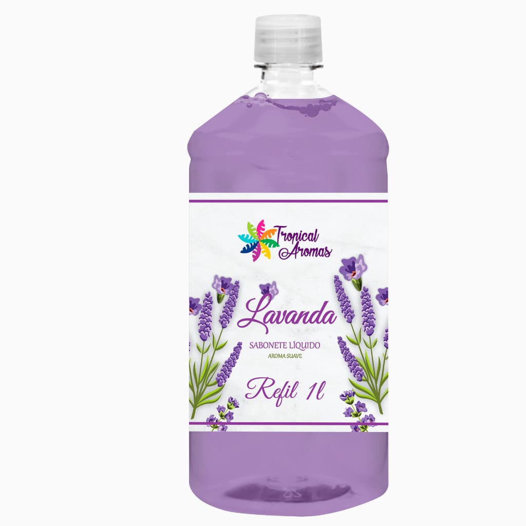Refil Sabonete Líquido Hidratante Lavanda 1L Tropical Aromas