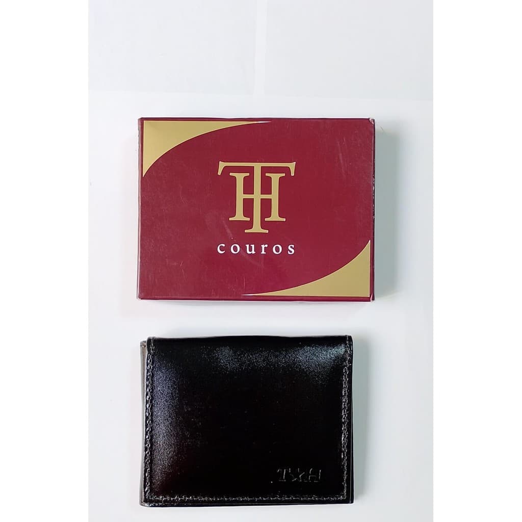 CARTEIRA  COURO ORIGINAL MASCULINA (PRETO)