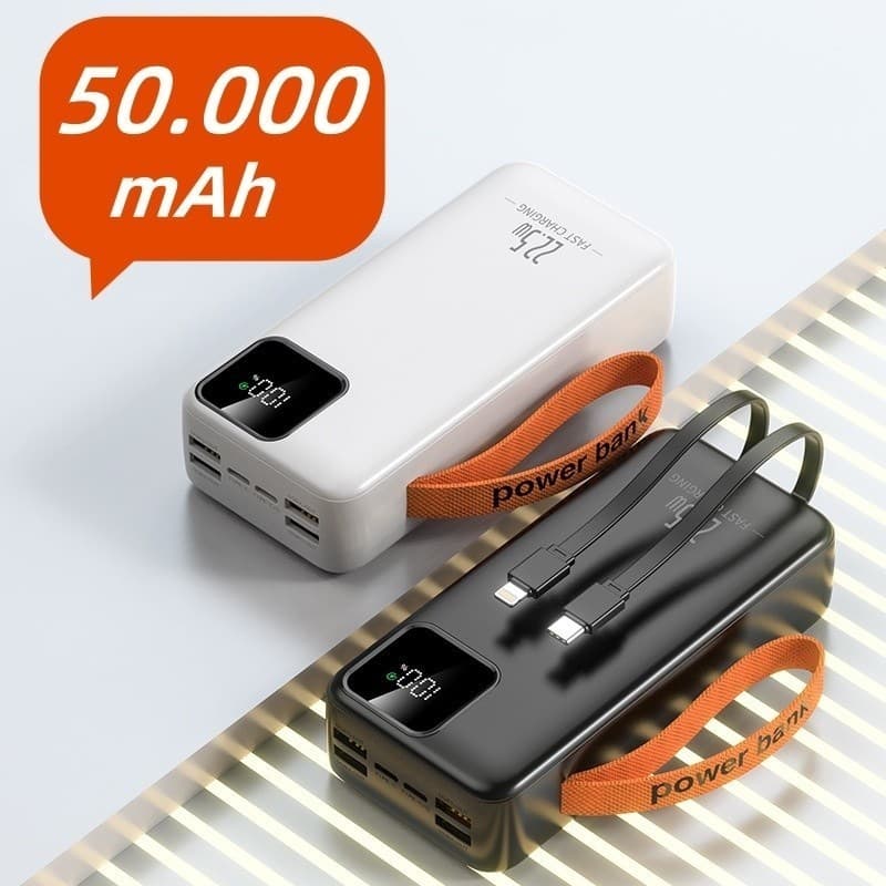 10000/20000/30000/50000mah Carregador Portátil portátil grande Turbo 22,5W PD carregamento ultrarrápido