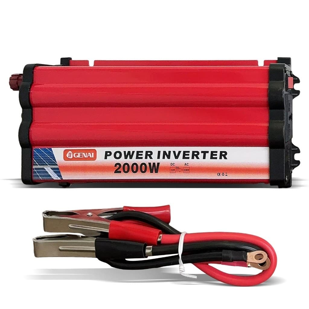 Inversor de Potência 2000W DC 12V para AC 220V Conversor de Energia para Eletrodomésticos e Veículos
