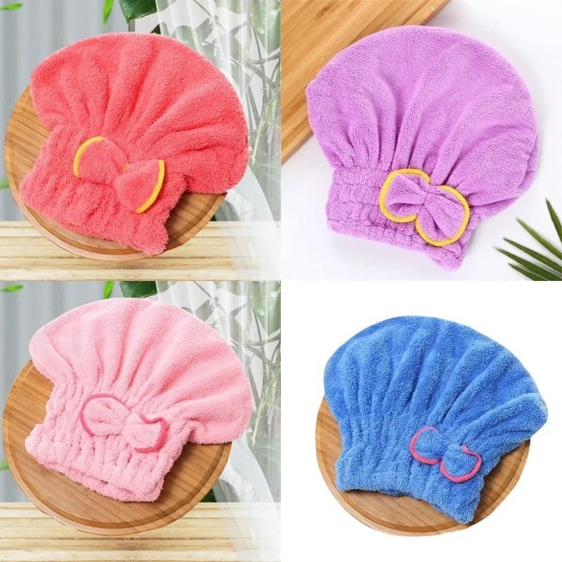 Kit 1.2.3.4.5  Touca para seca cabelo Mágica Touca de Banho Absorvente Toalha de Microfibra kicool