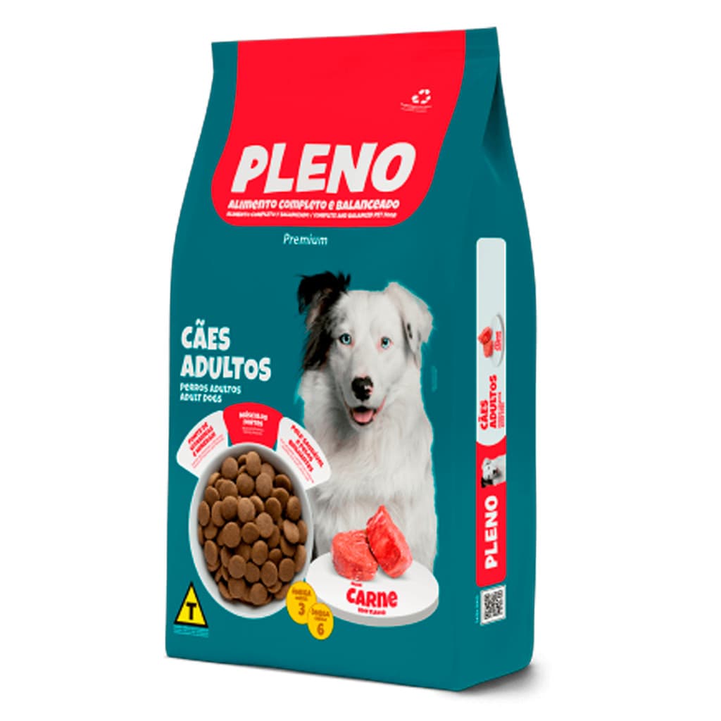 Ração Alimento Pleno Premium Cães Adultos Sabor Carne 15kg