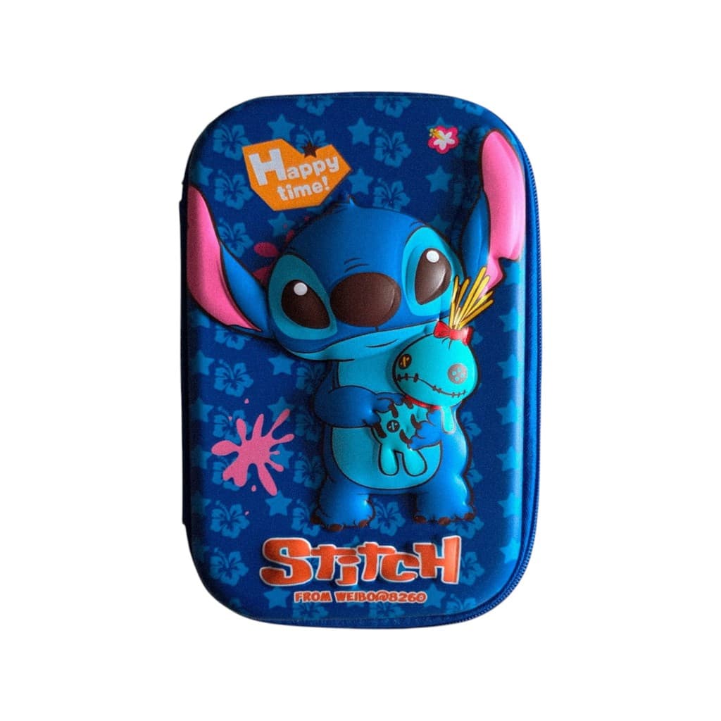 Estojo Escolar Infantil Disney Stitch 72 Lápis Licenciado