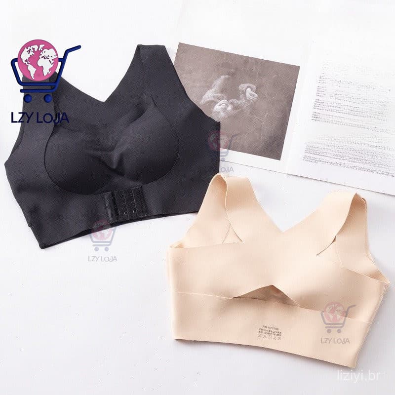 Sutiã Corretor De Postura + Sutiã Ortopédico Para Mulheres Duas Em One Respirável Sem Fio