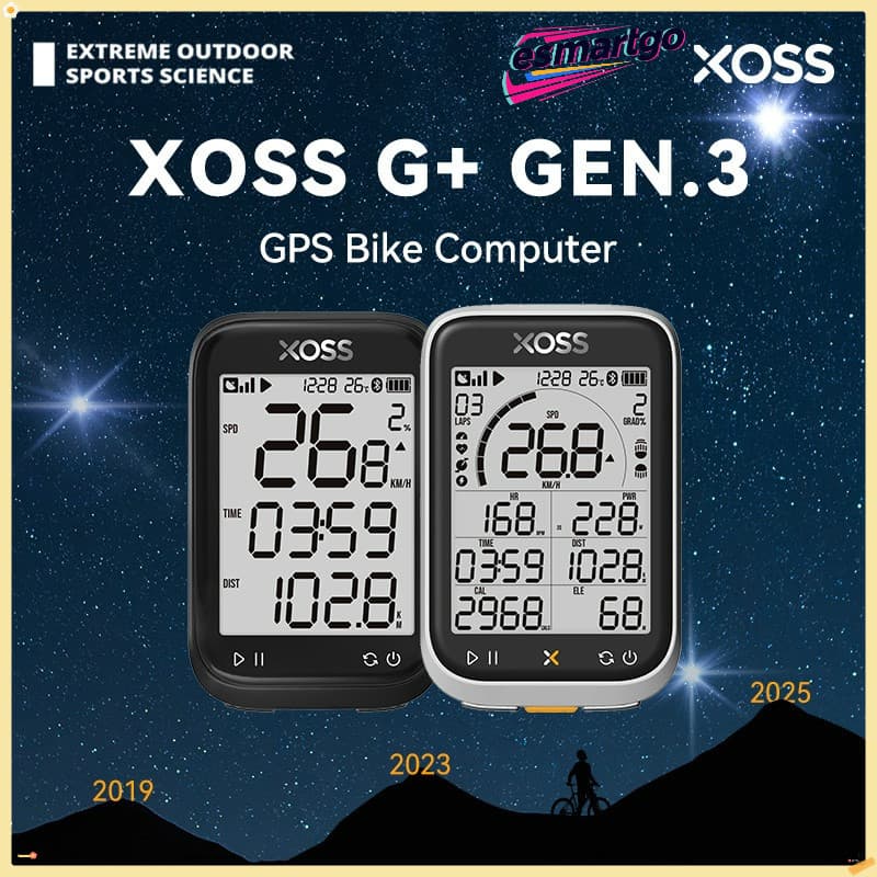 XOSS G3 + GPS Computador De Ciclismo Velocímetro Bluetooth Sem Fio Com Design À Prova D'água Para Estrada E MTB