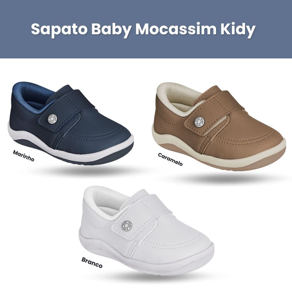Tênis Mocassim Baby Kidy Colors Equilíbrio Primeiros Passos