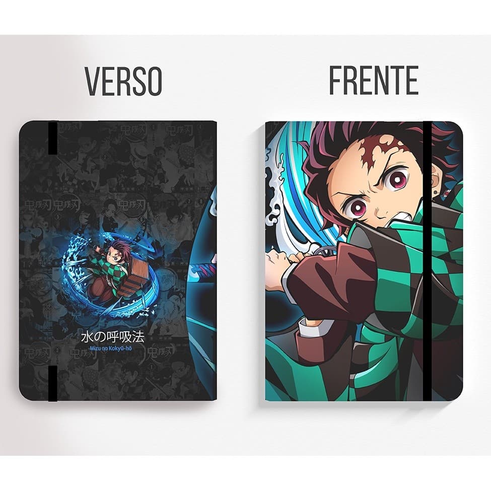 Caderno SKETCHBOOK ou anotações Capa dura KIMETSU  DEMON SLAYER 21x14cm