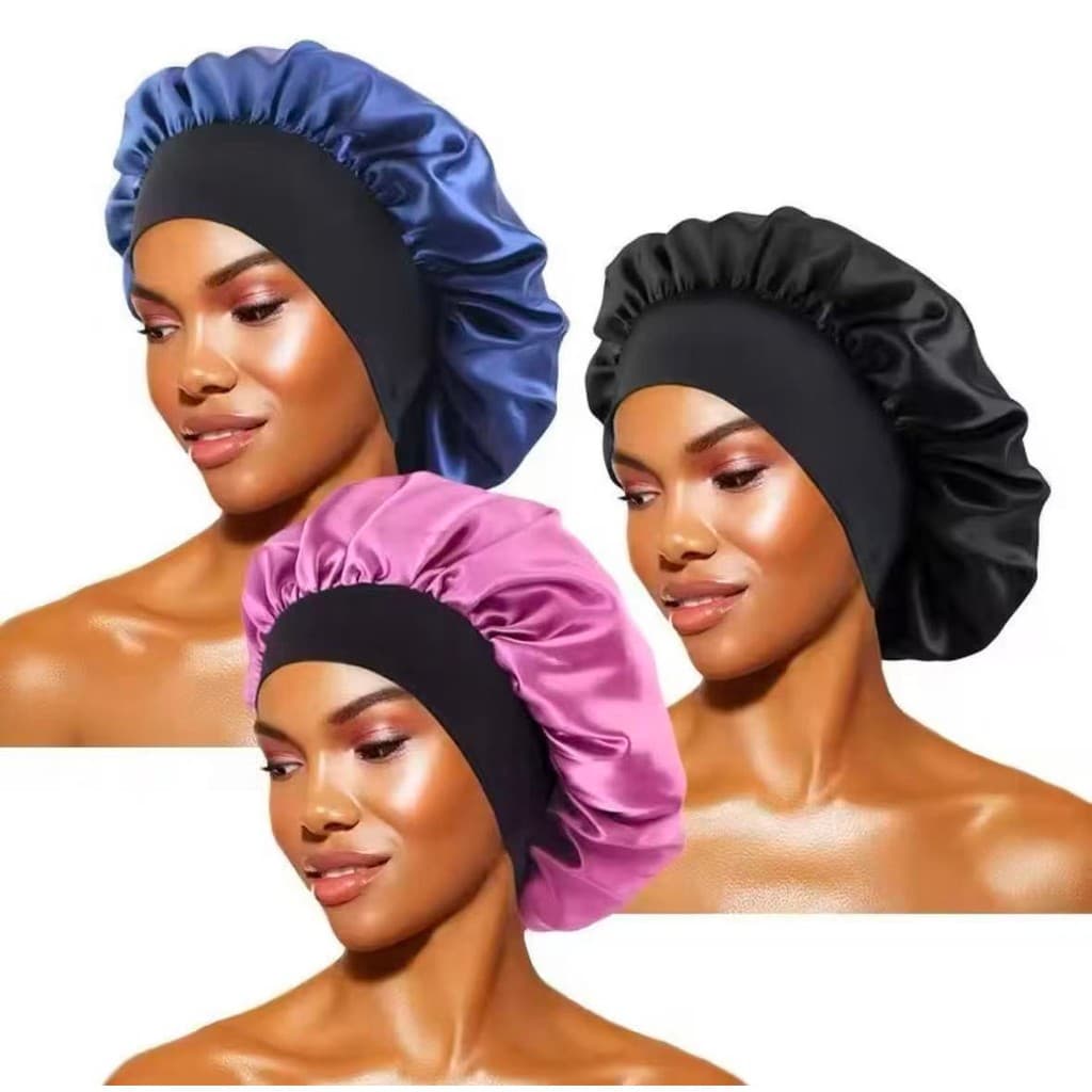 SUPER OFERTA -Touca/Gorro de Dormir de Cetim com Aba Faixa Cabelo Anti Frizz Toca Head