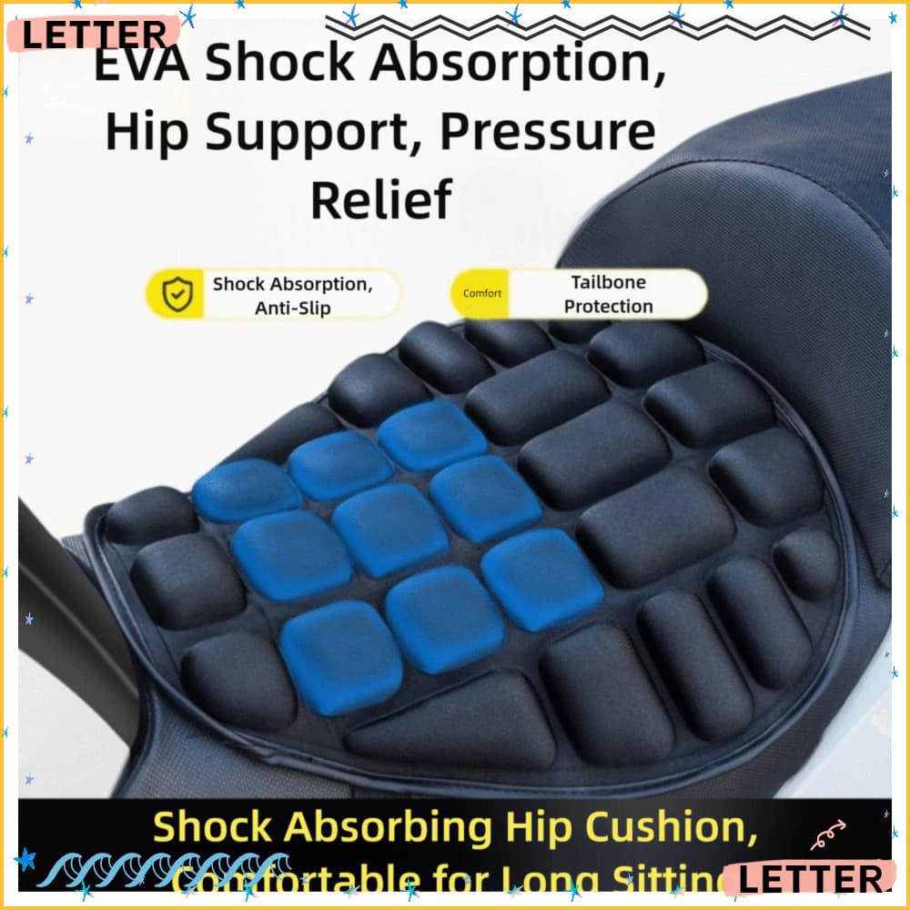 Carta Almofada De Ar Para Motocicleta , Capa De Assento De Com Absorção De Choque Respirável , Ajuste Universal