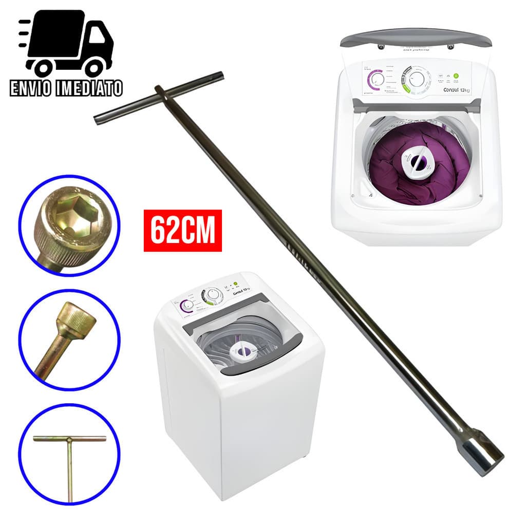 Chave T 10mm Maquina de Lavar Longa 62cm  Agitador Brastemp Electrolux