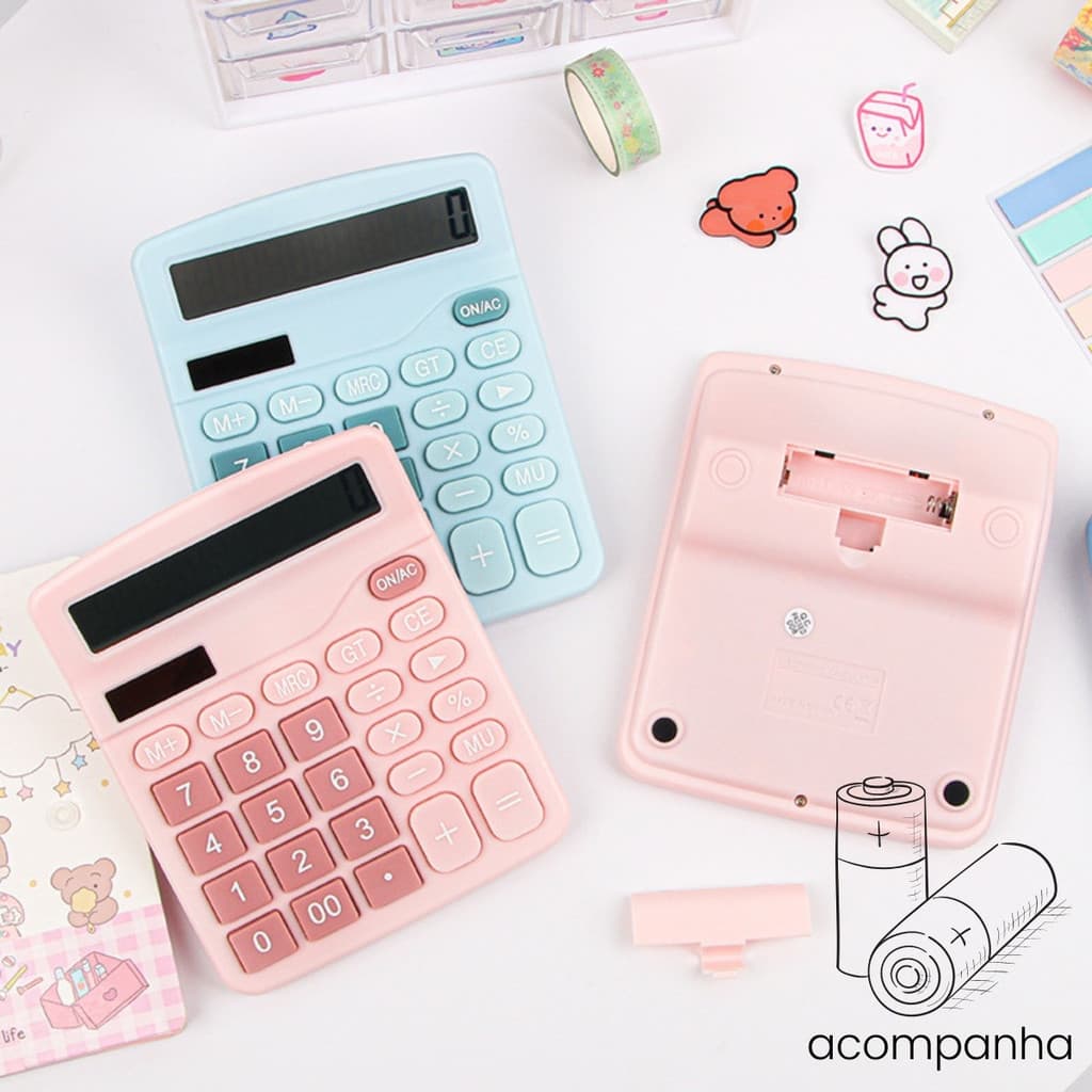 Calculadora De Mesa Simples 12 Digitos Pronta Pra Usar