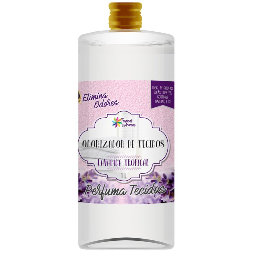  Refil Perfumado Odorizador de Tecidos Lavanda 1L Tropical Aromas