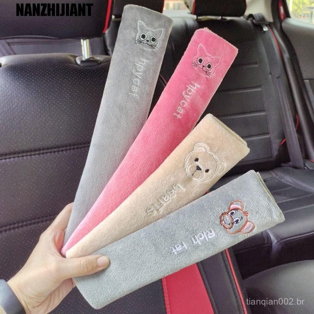 Capa De Cinto De Segurança De Carro , Protetor Decoração De Animais Fofos , Automóvel