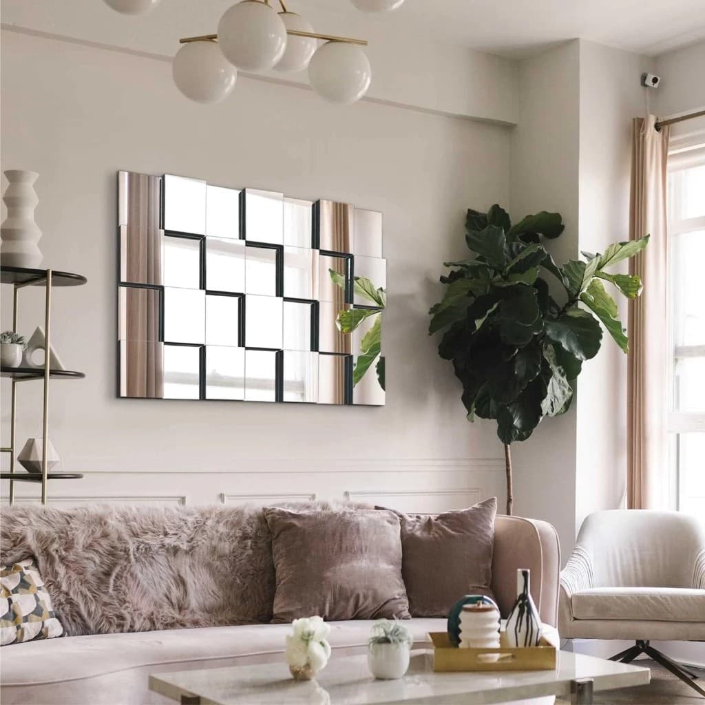 Espelho 3D Grande De Parede Liverpool Decorativo Para Sala Quarto Cozinha Maquiagem