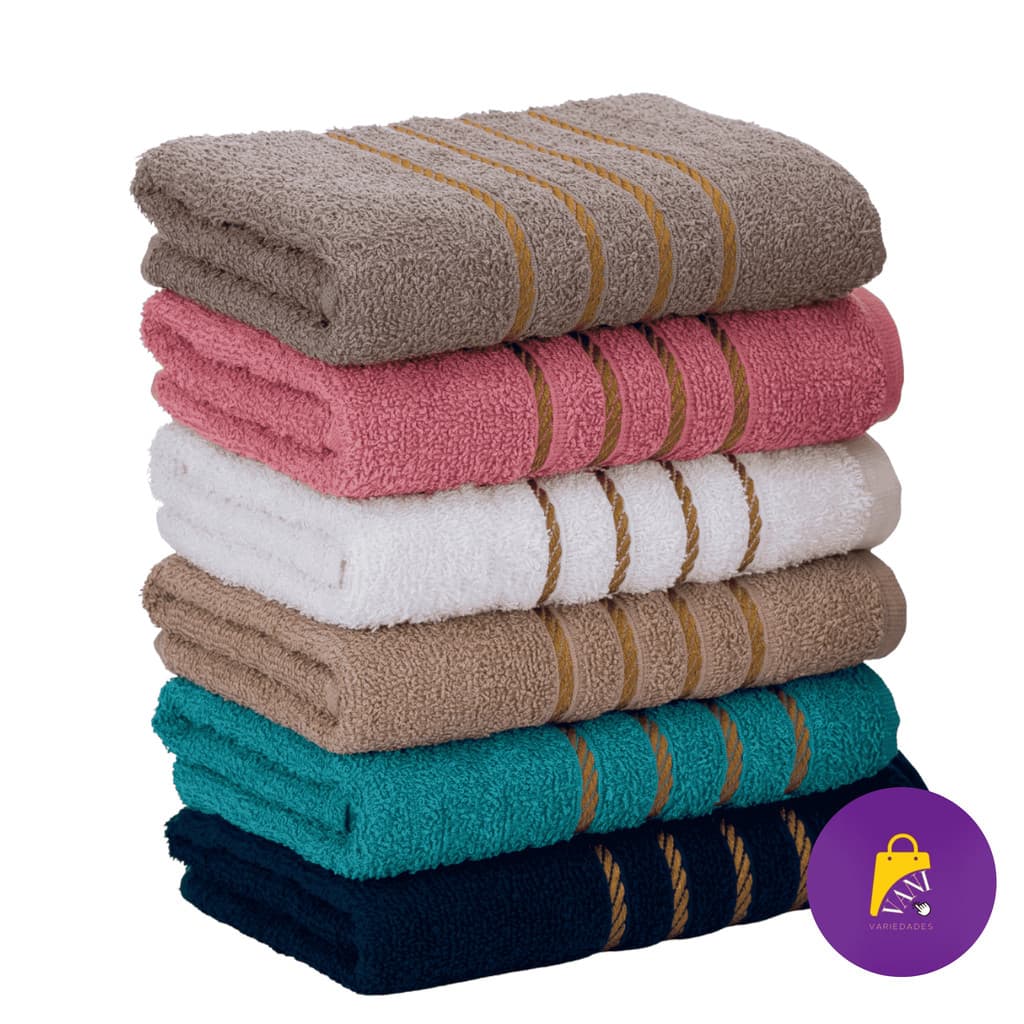 Kit 7 Toalhas de Rosto Grande Macia Felpuda 45x70cm 100% Algodão Grossa