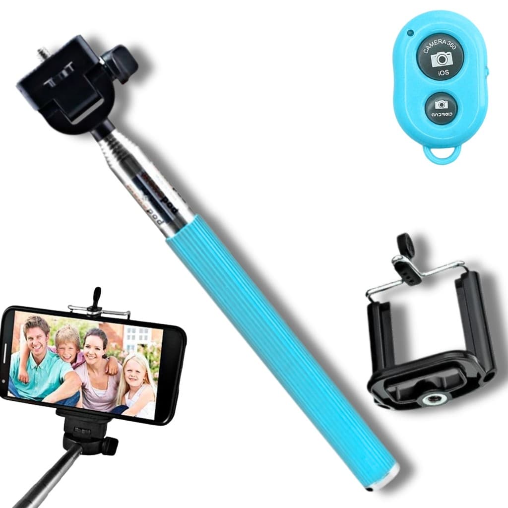 Kit Pau de Selfie Bastão Monopod 1m + Controle Remoto Bluetooth