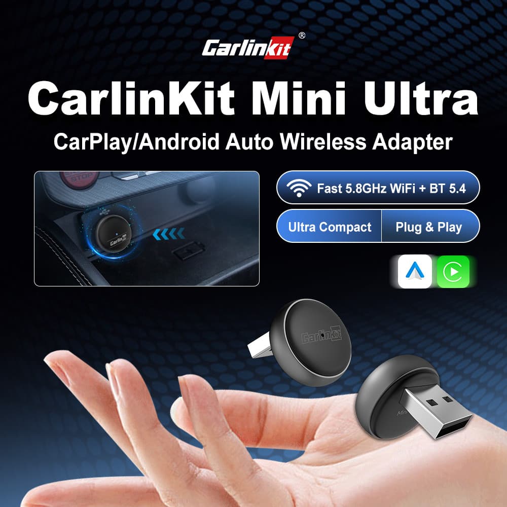 2025 CarlinKit Mini Ultra 3 CarPlay Android Adaptador Sem Fio Automático Para Atualização De Infoentretenimento Do Carro