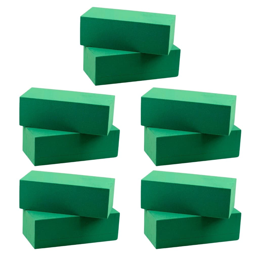 Kit 10 Espuma Fenólica Floral Tijolinho 20x9x6 – Absorve até 1,5L | Arranjos Flores Naturais