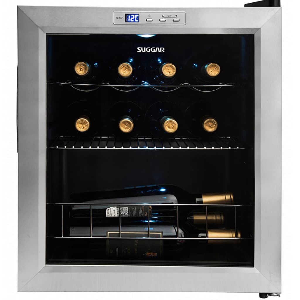 Adega Suggar Lyon 13 Garrafas Preta Inox 110V AD1511IX