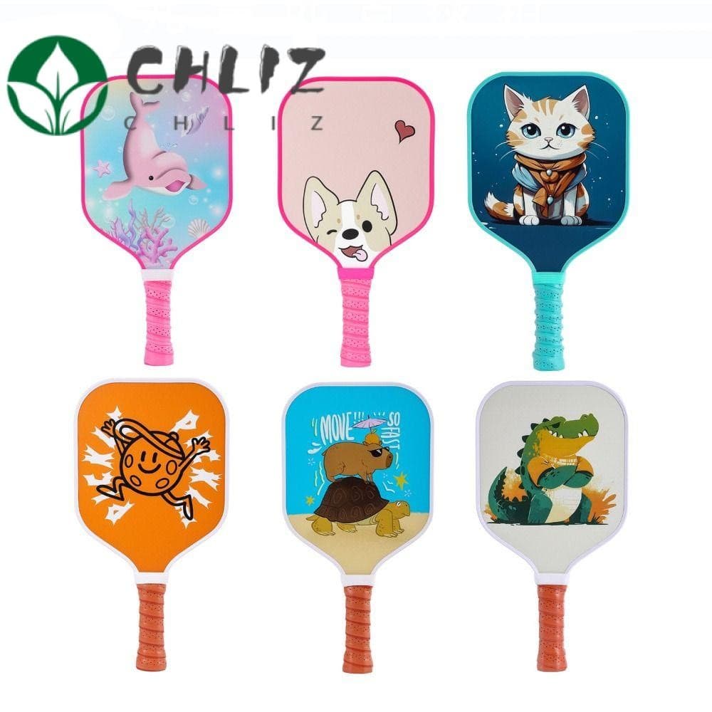 CHLIZ Pá De Pickleball Infantil , Raquete De Desenho Animado Com Superfície De Fibra De Vidro , Bastão Esportivo Antider