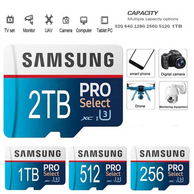 Velocidade Class10 TF Cartão 2TB 1TB 512GB 256GB 128GB A2 V30 U3 De Memória EVO Plus Micro SD 64GB Para Celular Computad