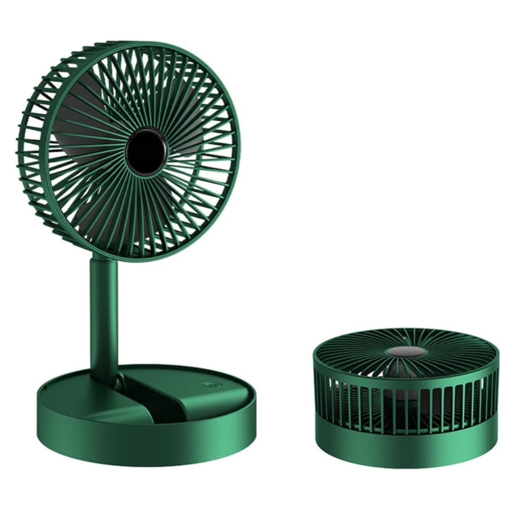 Ventilador Portátil Dobrável USB Recarregável | Silencioso, Retrátil 180° | 3 Velocidades | Bateria
