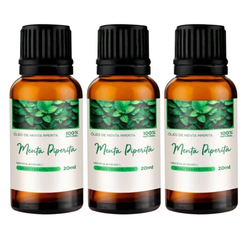 kit de óleo MENTA PIPERITA 1,2,3 Unidades 20 ml 100% natural M////