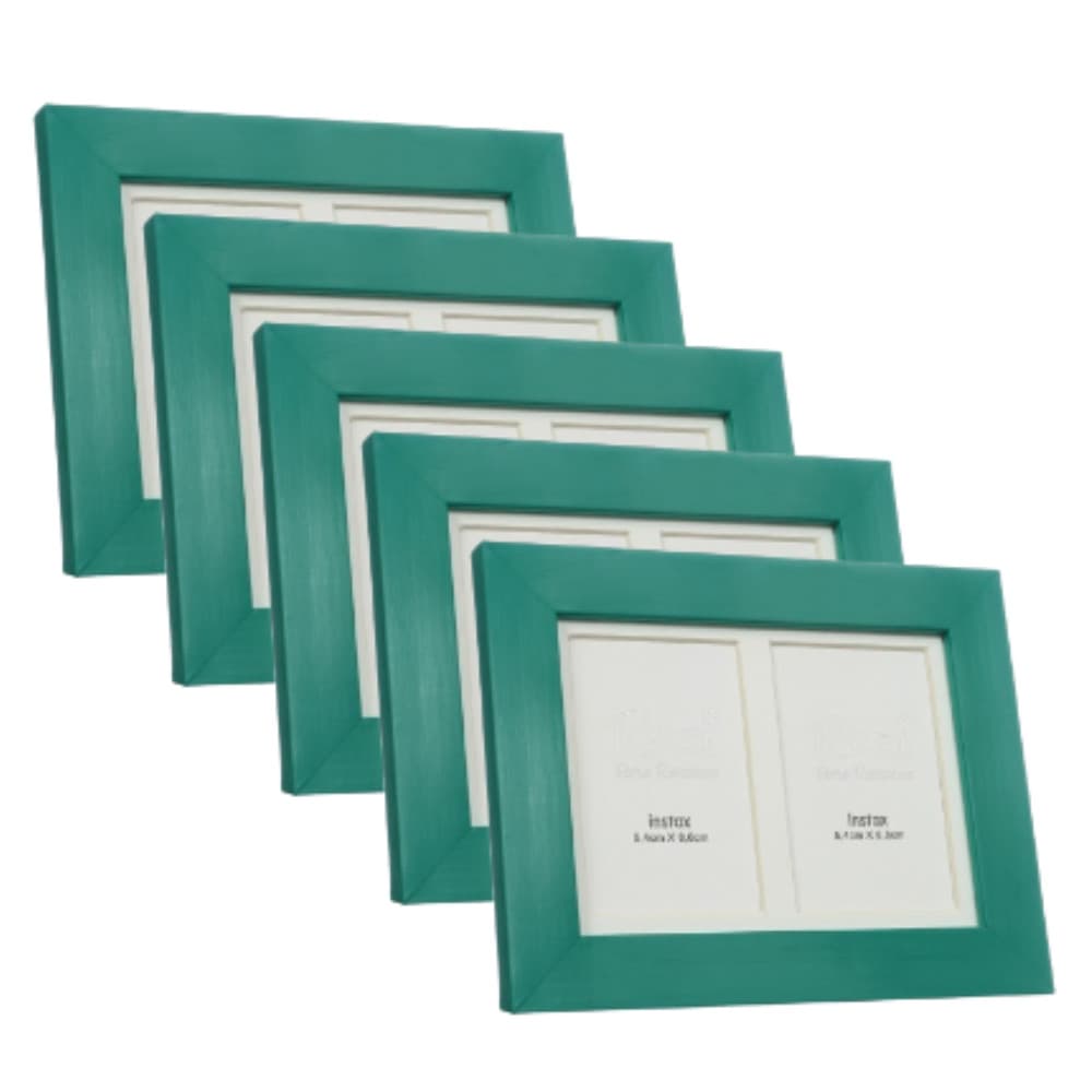 Kit 5x Porta Retrato Instax mini Fujifilm Verde p/ 10 fotos