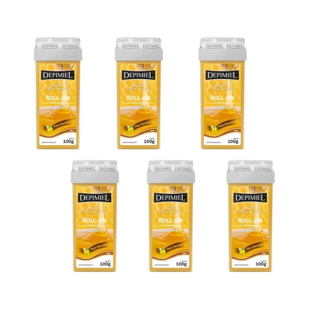 Cera Roll-on Kit Com 6 Und Clássica De 100gr Depimiel