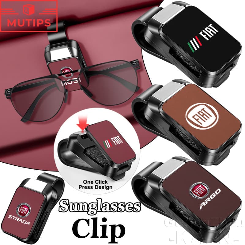 Clipe De Óculos De Sol Para Carro Fiat Suporte Viseira Estojo De Armazenamento Argo 500 Strada Mobi Bravo Toro Punto Uno