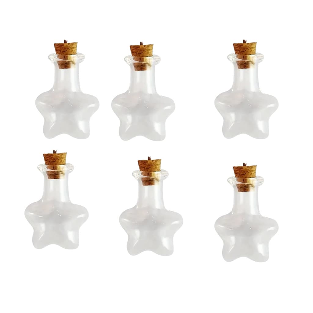 Kit 10 Frascos de Vidro Estrela – Decorativos para Casamento e Lembrancinhas