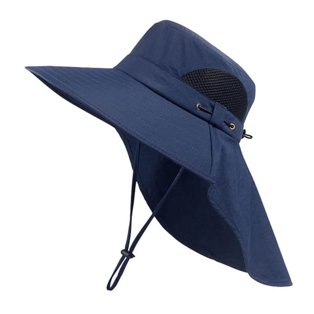 Chapéu Boné Pescador Australiano Respirável Ajustável Protetor Contra Raios Solares UPF50+ Pesca Trilha Camping