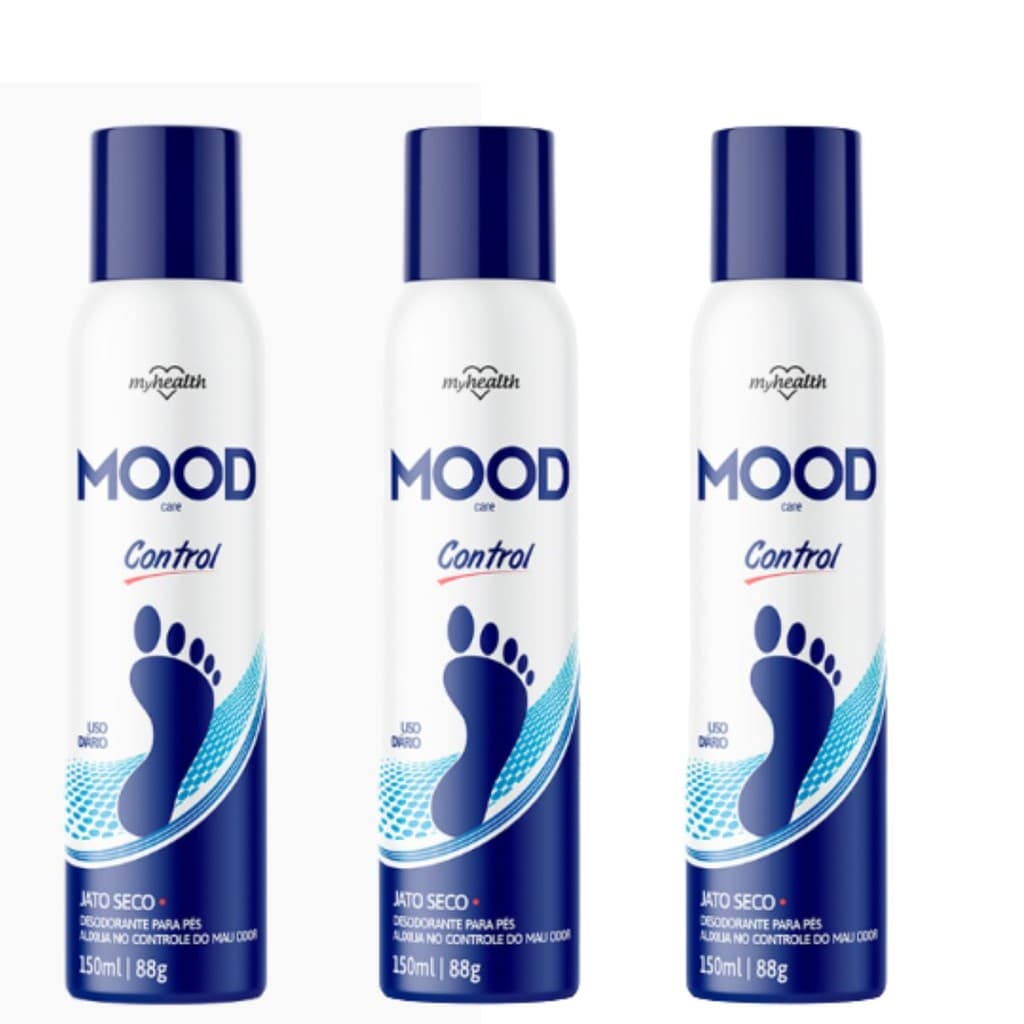 kit c/3 Desodorante para Pés Masculino  Mood Jato Seco 150ml