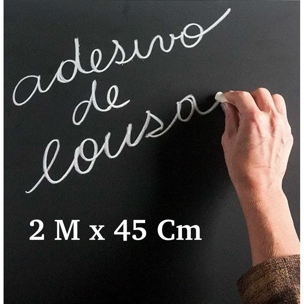 Papel Parede Adesivo Lousa Preta Quadro Negro Fosco Escrever Desenha Decoração Decorativo Giz