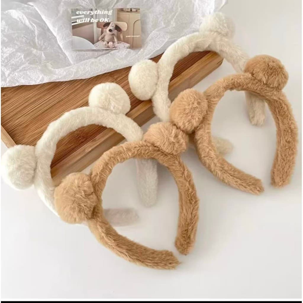 KIT 2 Tiara De Orelha De Urso  , Faixa De Cabelo Fofa De Desenho Animado Máscaras Faciais E Cuidados C