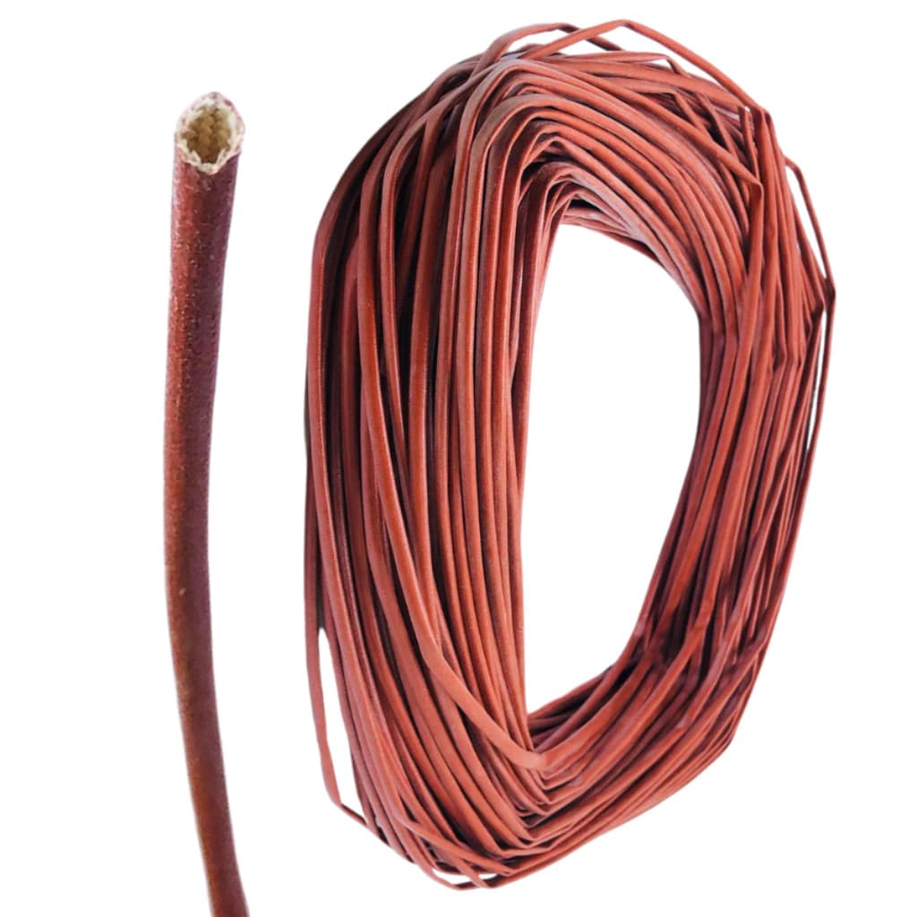 1 Metro Espaguete Silicone Fibra 180oc 6mm 1,5kv - Marrom
