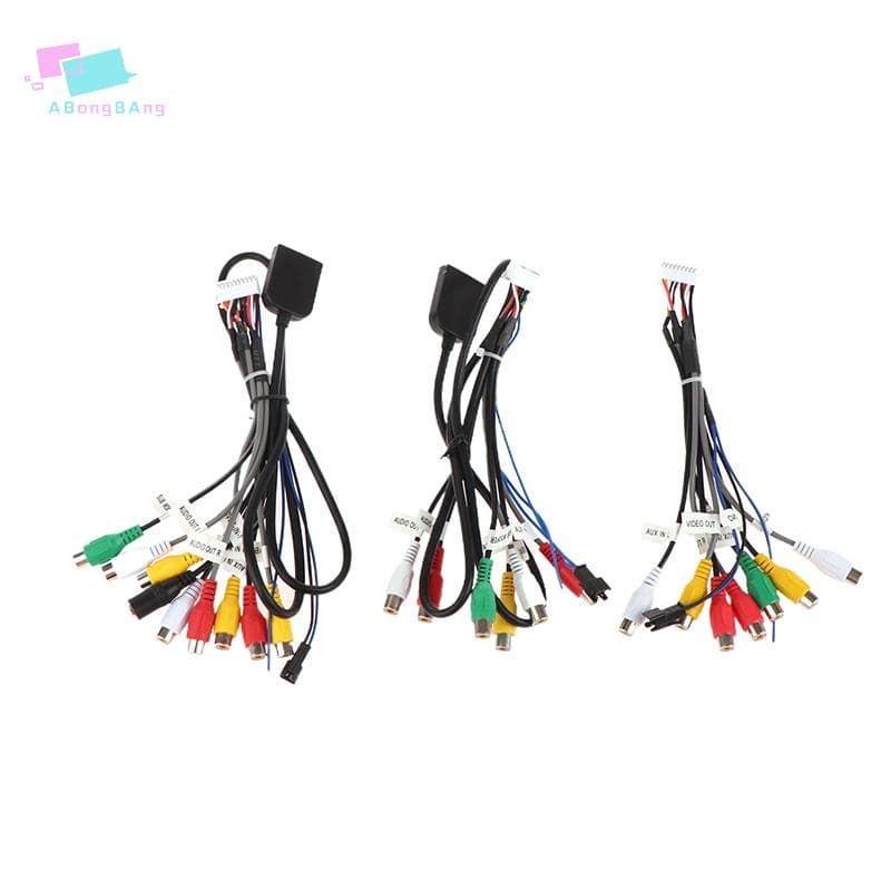 Abongbanghn Cabo De Rádio Estéreo Para Carro , Plugue De 20 Pinos , Saída De Fio AUX , Conector De Fiação Com Cabeçote D